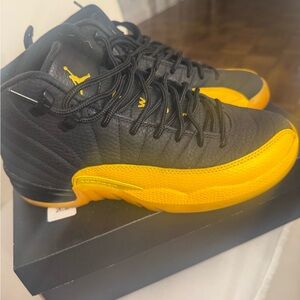 Air Jordan Black and Yellow Sneakers